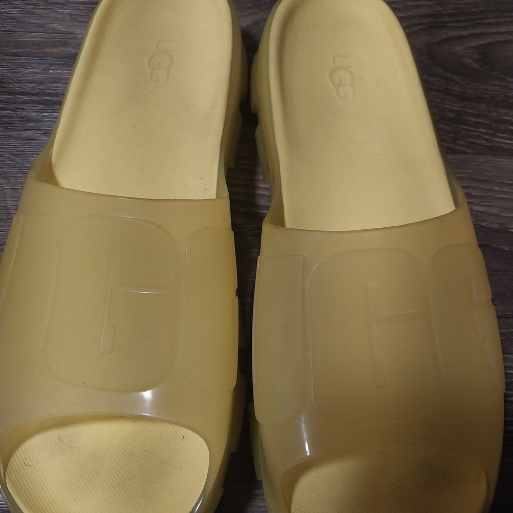 UGG Bright Yellow Chunky Sole Slides